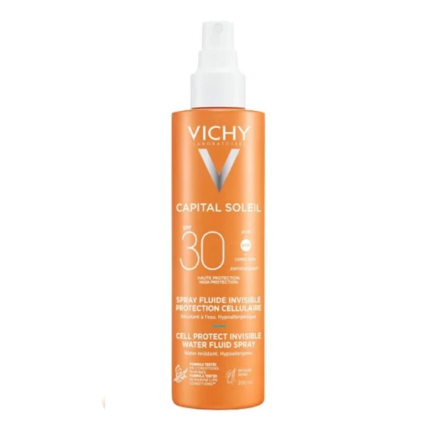 Vichy Capital Soleil, ochronny fluid do twarzy i ciała SPF 30, 200ml