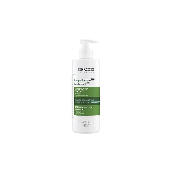 Vichy Dercos Anti Dandruff DS, szampon przeciwłupieżowy, włosy normalne i przetłuszczające się, 390ml