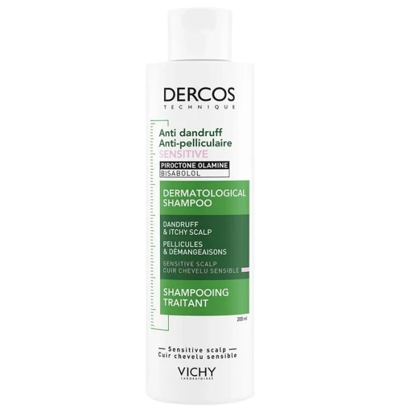 Vichy Dercos Anti Dandruff Sensitive, szampon przeciwłupieżowy, skóra wrażliwa, 200ml