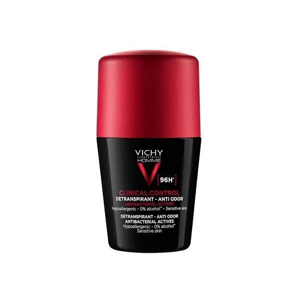 Vichy Homme, Clinical Control 96h, antyperspirant 96h, roll-on, 50ml