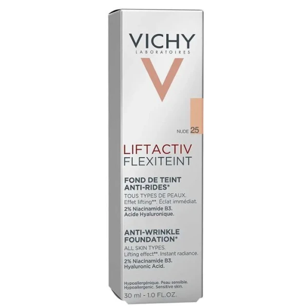 Vichy Liftactiv Flexiteint, podkład wygładzający zmarszczki, 25 Nude, 30ml