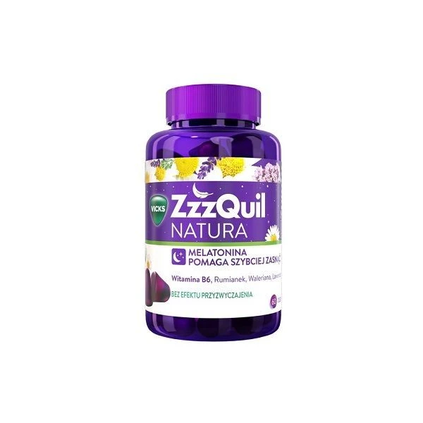 Vicks Zzzquil Natura, żelki, 60 sztuk