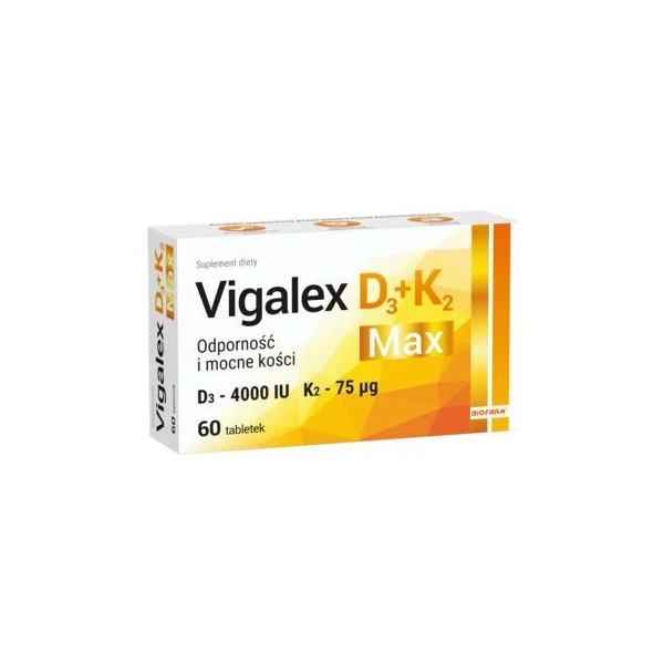 Vigalex D3 4000 j.m. + K2 75mcg Max, 60 tabletek