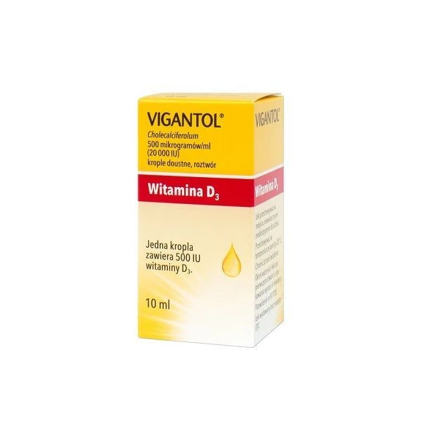 Vigantol 20000 IU, witamina D3, krople doustne, 10ml