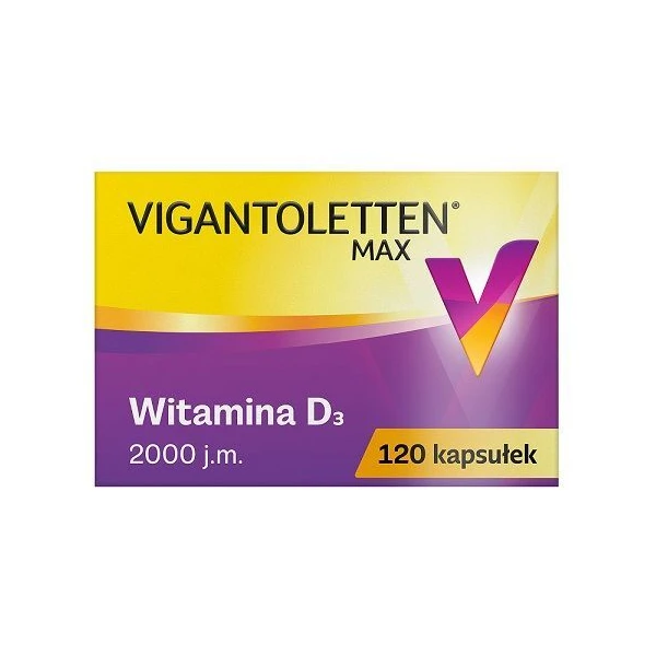 Vigantoletten Max 2000 j.m., 120 kapsułek