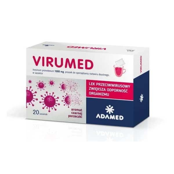 Virumed 1000mg, proszek, smak czarnej porzeczki, 20 saszetek