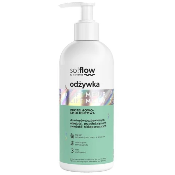 [DATA - 2026-12-26] Vis Plantis, so!flow, emolientowo-proteinowa odżywka do włosów pozbawionych objętości i niskoporowatych, 300ml