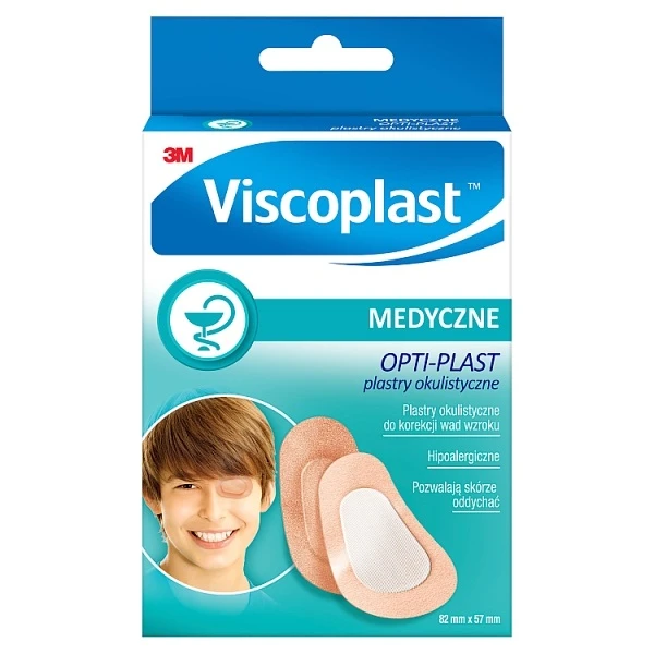 Plastry okulistyczne, Opti-Plast, Viscoplast, 82mm x 57mm, 10 sztuk