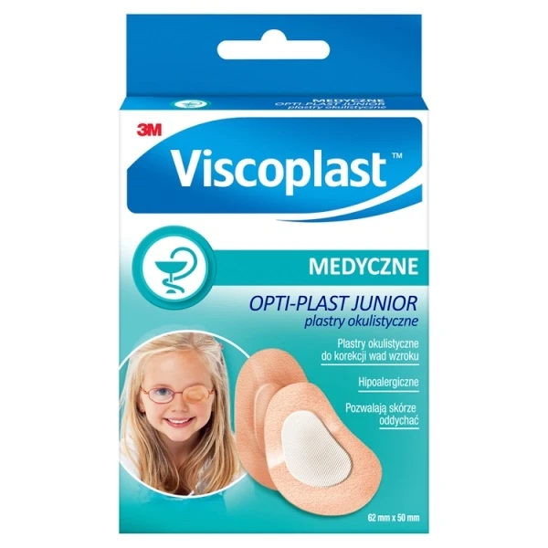 Plastry okulistyczne, Opti-Plast Junior, Viscoplast, 62mm x 50mm, 10 sztuk