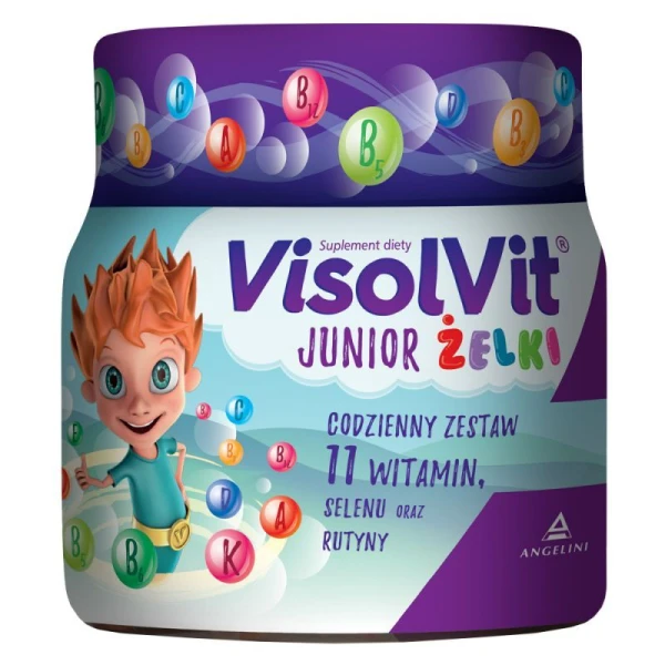 Visolvit Junior żelki, smak owocowy, po 3 roku życia, 50 sztuk