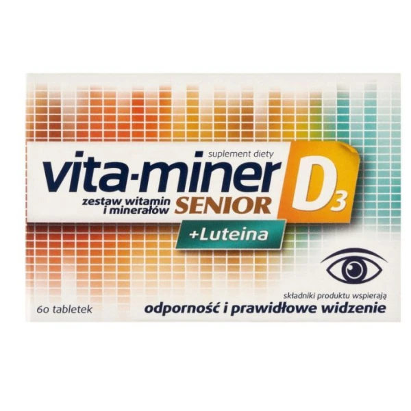 Vita-miner Senior D3 + Luteina, 60 tabletek