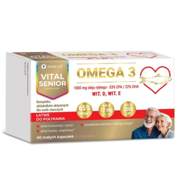 Vital Senior, Omega 3, 60 kapsułek
