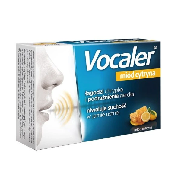Vocaler, smak miodu i cytryny, 24 pastylki do ssania