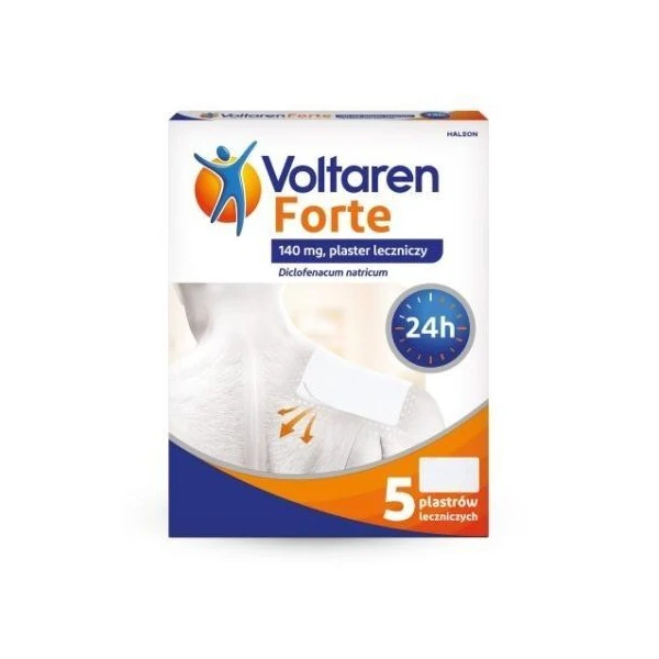 Voltaren Forte 140mg, plaster leczniczy, 5 sztuk