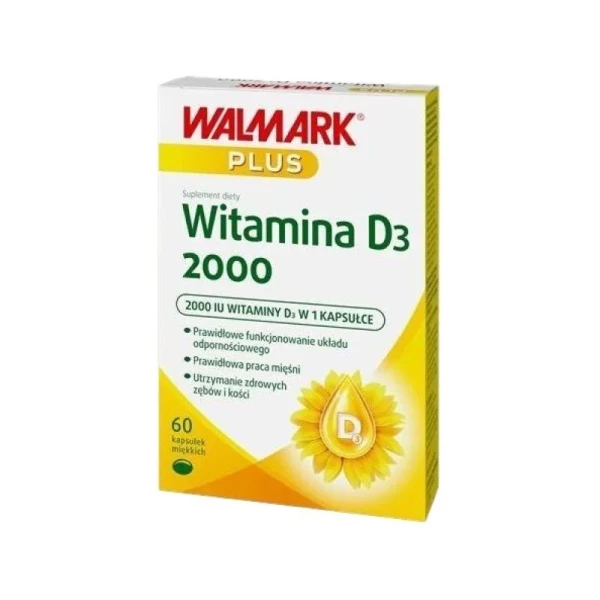 Walmark Plus, Witamina D3 2000, 60 kapsułek