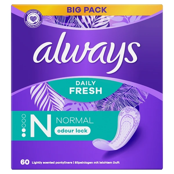 Always Dailies Fresh & Protect Normal, wkładki higieniczne, 60 sztuk
