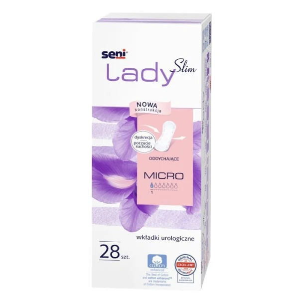 Wkładki urologiczne Seni Lady Slim Micro, chłonność 1/7, 28 sztuk