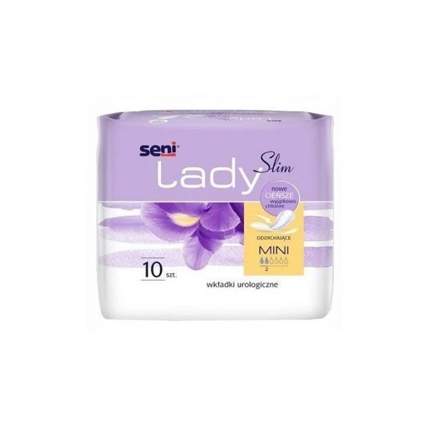 Wkładki urologiczne Seni Lady Slim Mini, chłonność 2/6, 10 sztuk
