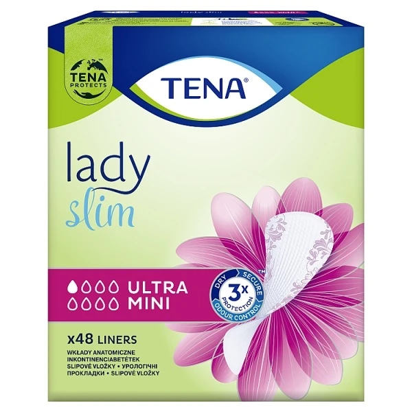 Wkłady anatomiczne Tena Lady Slim Ultra Mini, chłonność 1/8, 48 sztuk