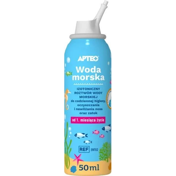 Woda morska izotoniczna Apteo, spray, od 1 miesiąca życia, 50ml