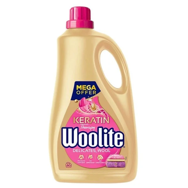 Woolite Keratin Therapy, płyn do prania delikatnych tkanin i wełny, 3,6l