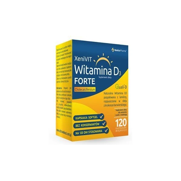XeniVIT Witamina D3 Forte 4000 j.m., 120 kapsułek