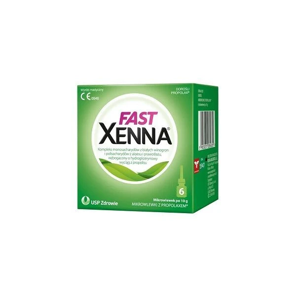 Xenna Fast, mikrowlewki doodbytnicze, 6 sztuk po 10g