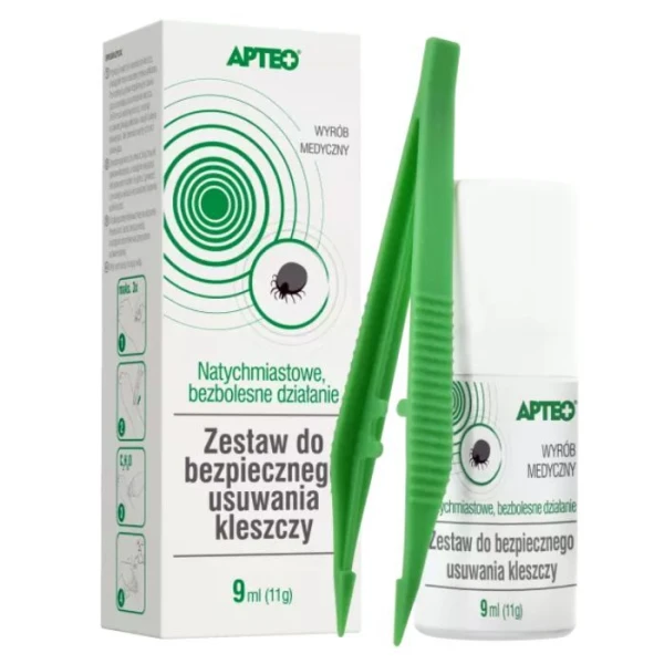 Zestaw do bezpiecznego usuwania kleszczy, Apteo, 1 opakowanie