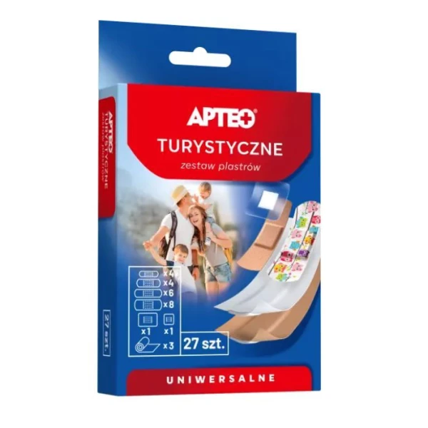 Zestaw plastrów, Apteo, turystyczne, 27 sztuk