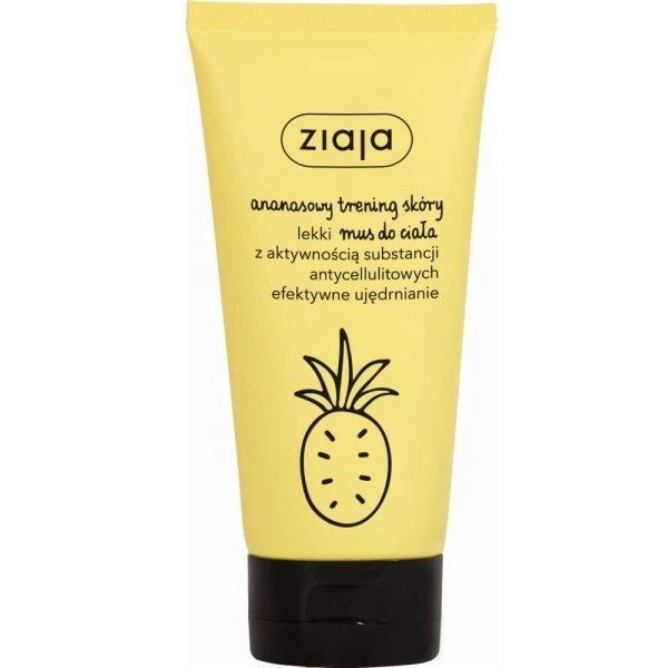 Ziaja Ananasowy Trening Skóry, lekki mus do ciała, efektywne ujędrnianie, 160ml