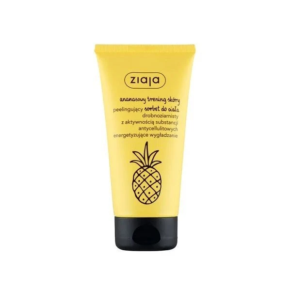 Ziaja Ananasowy Trening Skóry, peelingujący sorbet do ciała, drobnoziarnisty, energetyzujące wygładzanie, 160ml