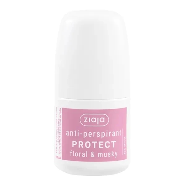 Ziaja, antyperspirant protect floral & musky, roll-on, 60ml