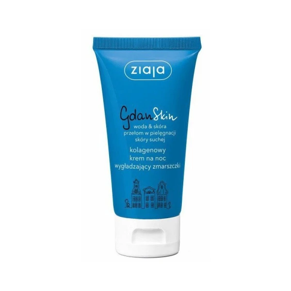 Ziaja GdanSkin, krem kolagenowy na noc, wygładzający zmarszczki, 50ml