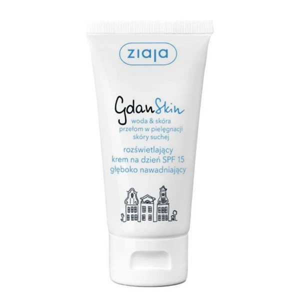 Ziaja GdanSkin, krem rozświetlający SPF 15, głęboko nawadniający, na dzień, 50ml