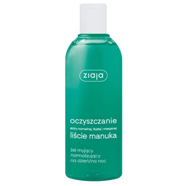 Ziaja Liście Manuka - Oczyszczanie, żel z peelingiem oczyszczający pory na dzień i na noc, 200ml