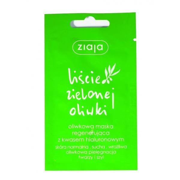 Ziaja Liście Zielonej Oliwki, maseczka do twarzy regenerująca, skóra normalna, sucha i wrażliwa, 7ml