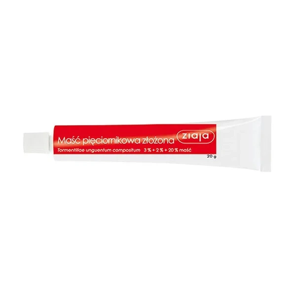 Ziaja maść pięciornikowa złożona (3%+2%+20%), maść, 20g