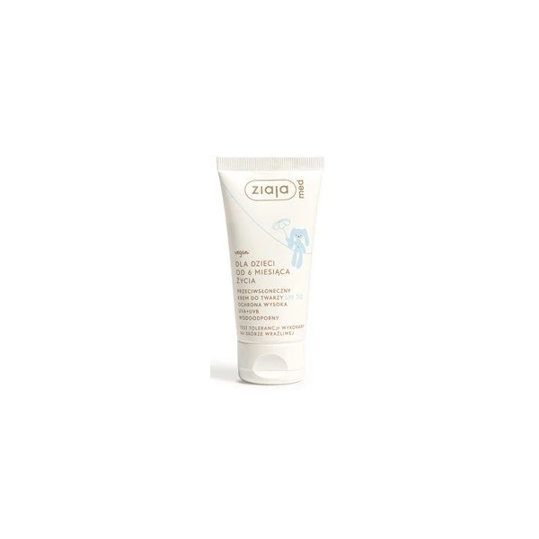 Ziaja Med Dla Dzieci, przeciwsłoneczny krem do twarzy SPF 50, wodoodporny, od 6 miesiąca życia, 50ml