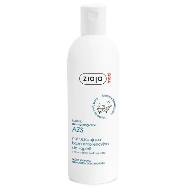 Ziaja Med Kuracja Dermatologiczna AZS, natłuszczająca baza emoliencyjna do kąpieli, 270ml