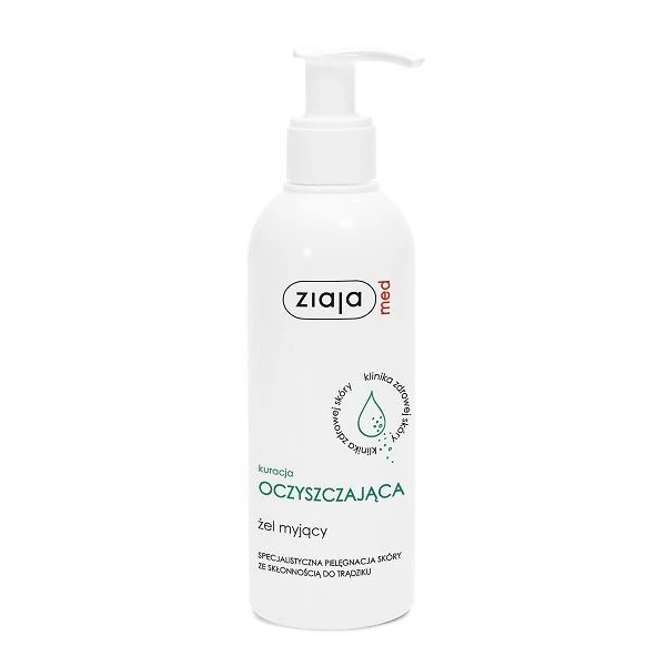 Ziaja Med Kuracja Oczyszczająca, żel myjący, skóra trądzikowa, 200ml
