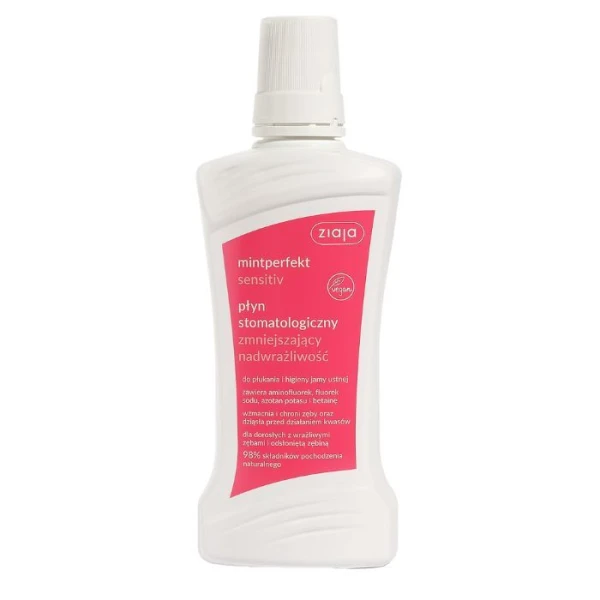 Ziaja Mintperfekt, płyn stomatologiczny zmniejszający nadwrażliwość, Sensitiv, 500ml