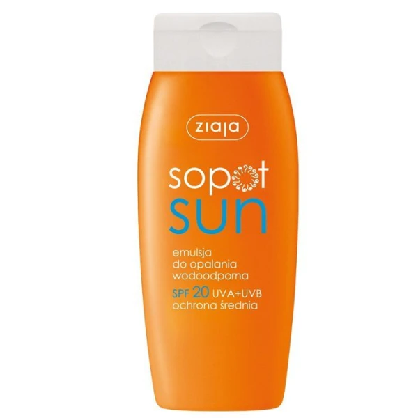 Ziaja Sopot Sun, emulsja do opalania SPF20, wodoodporna, 150ml