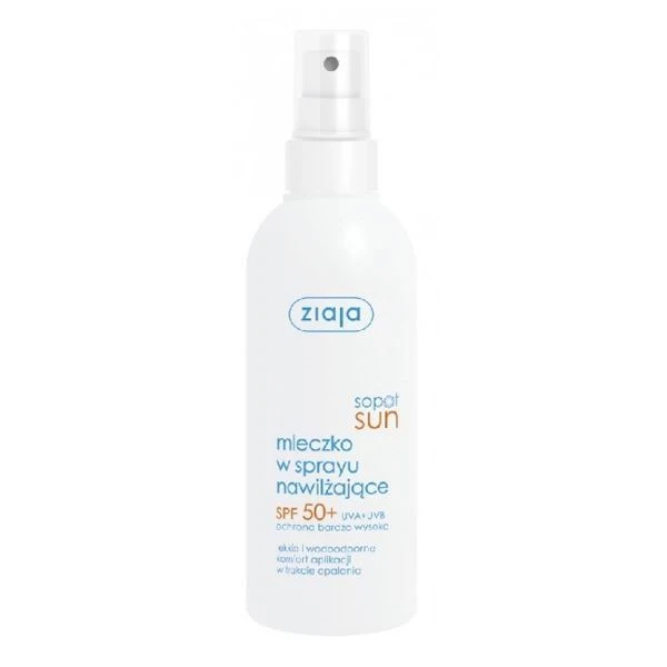 Ziaja Sopot Sun, mleczko nawilżające SPF 50+, spray, 170ml