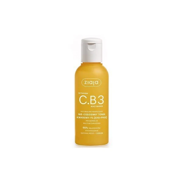 Ziaja Witamina C.B3 Niacynamid, nie-codzienny tonik kwasowy 1% (AHA + PHA), 120ml
