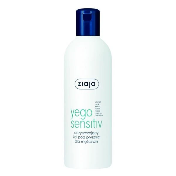 Ziaja Yego Sensitiv, żel pod prysznic dla mężczyzn, oczyszczający, 300ml