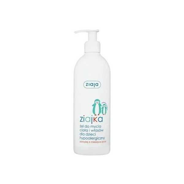 Ziaja Ziajka, żel do mycia ciała i włosów, dla dzieci i niemowląt po 6 miesiącu życia, 400ml