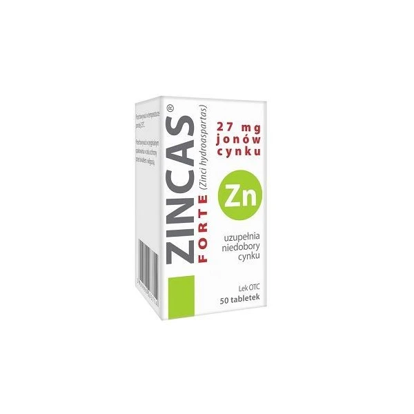Zincas Forte, 27mg jonów cynku, 50 tabletek
