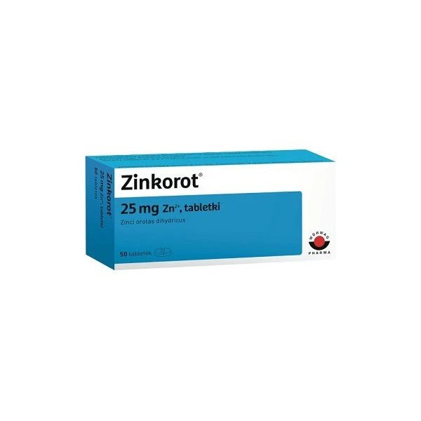 Zinkorot 25mg, 50 tabletek