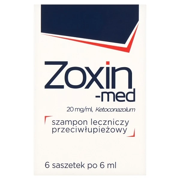 Zoxin-med 20mg/ml, szampon przeciwłupieżowy, 6 saszetek
