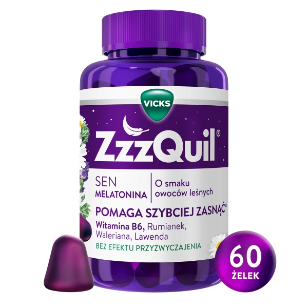 Vicks Zzzquil Natura, żelki, 60 sztuk